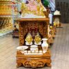 Mẫu bàn thờ Ông Địa đơn giản gỗ sồi TT607