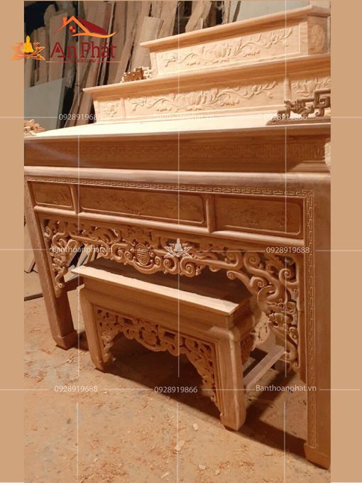 Mẫu bàn thờ tam cấp gỗ gụ BTD2064