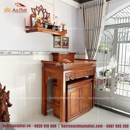 Mẫu bàn thờ tủ thờ cao cấp gỗ gõ đỏ BTD2081