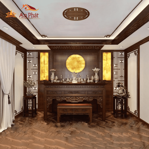 Vách tủ thờ phòng thờ cắt cnc mẫu VN253