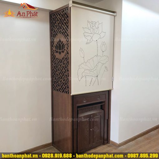 Tủ thờ chung cư thờ gia tiên đơn giản đẹp hiện đại