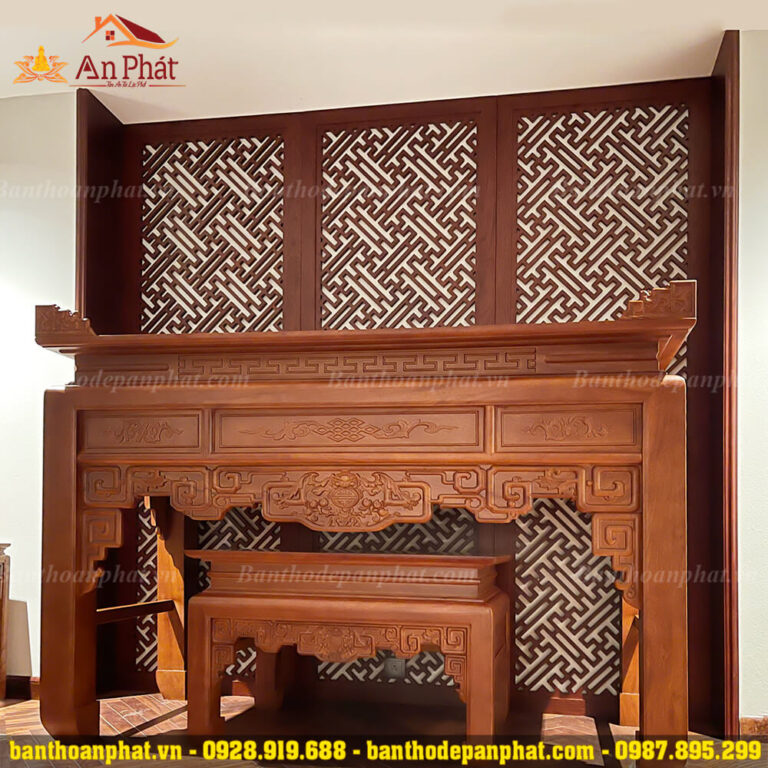 Án gian thờ gỗ hương đẹp