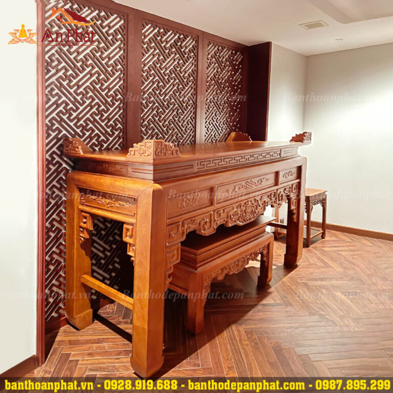 Mẫu bàn thờ đẹp gỗ hương