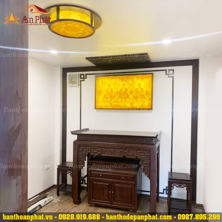 Tủ bàn thờ hiện đại gỗ gụ