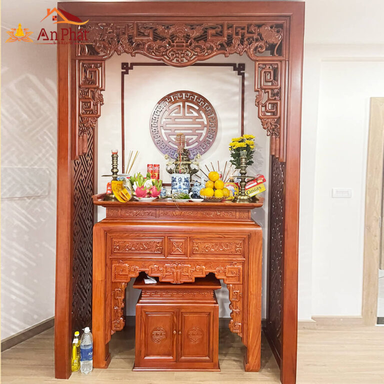 Tủ bàn thờ hiện đại gỗ hương