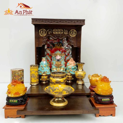 Bộ bàn thờ ông địa thần tài mái bằng hiện đại