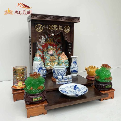 Bàn thờ ông địa thần tài hiện đại mái bằng (Tài Lộc) TT655 4 Bộ bàn thờ thần tài thổ địa hiện đại (Tài Lộc)