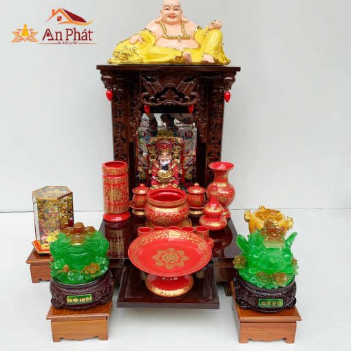 Bàn thờ thần tài ông địa đơn giản hiện đại mẫu TT653 6 Bàn thờ thần tài ông địa đơn giản hiện đại mẫu