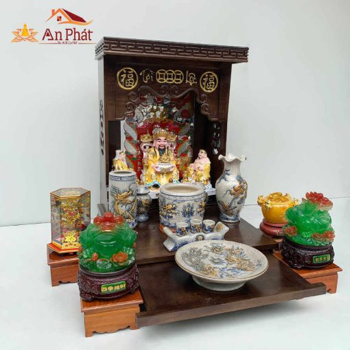 Bàn thờ thần tài thổ địa hiện đại (Tài Lộc) mái bằng TT642 4 Mẫu bàn thờ ông địa thần tài đơn giản đẹp giá rẻ