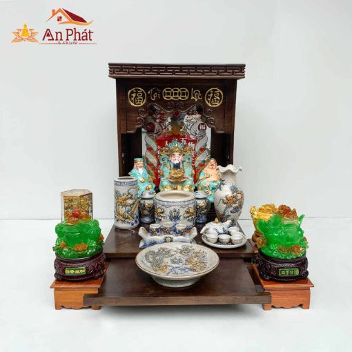 Bàn thờ thần tài thổ địa hiện đại (Tài Lộc) mái bằng TT642 5 Bàn thờ thần tài thổ địa hiện đại (Tài Lộc) mái bằng, bục thờ