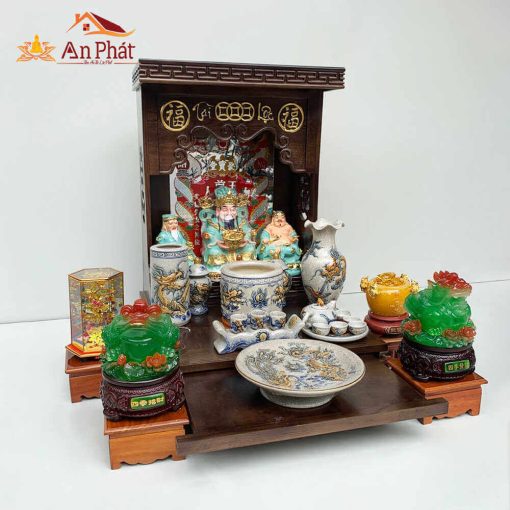 Bàn thờ thần tài thổ địa hiện đại (Tài Lộc) mái bằng TT642 6 Mẫu bàn thờ ông địa thần tài đơn giản đẹp giá rẻ