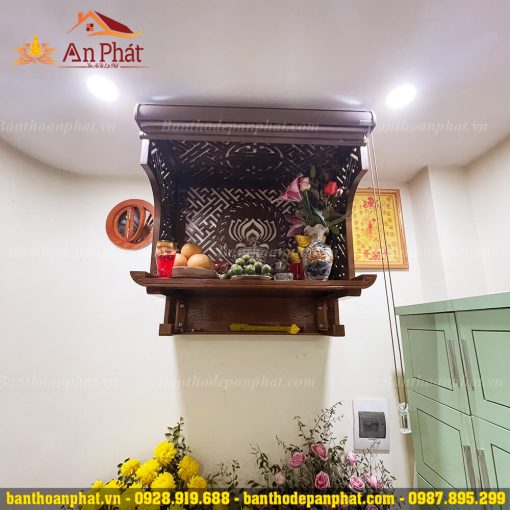 Bàn thờ treo nhà chung cư kèm vách ngăn