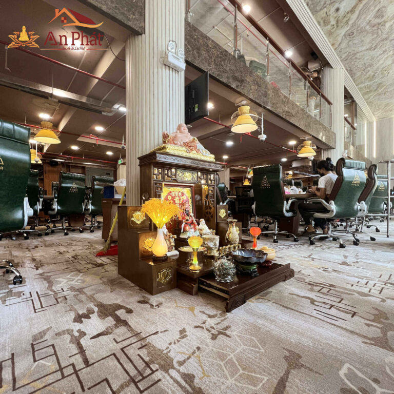 Bộ bàn thờ ông địa thần tài mái bằng hiện đại (Tài Lộc) + bục tam cấp TT635 6 Bộ bàn thờ ông địa thần tài mái bằng hiện đại (Tài Lộc) + bục tam cấp