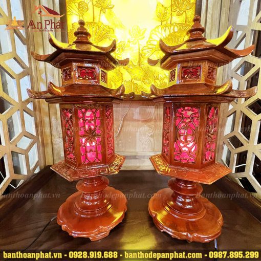 Đèn trang trí bàn thờ lục giác