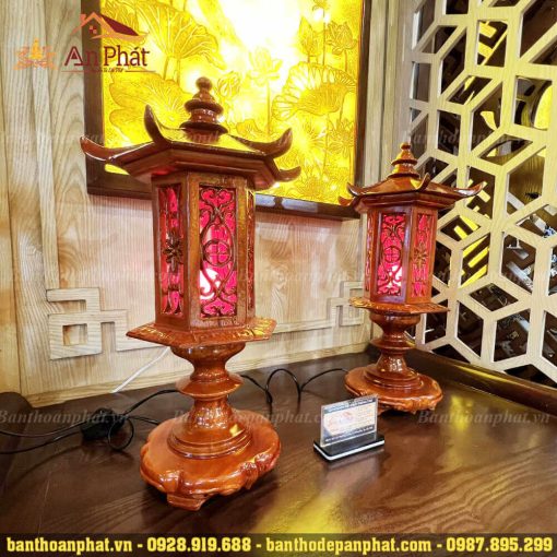 Đèn trang trí bàn thờ lục giác