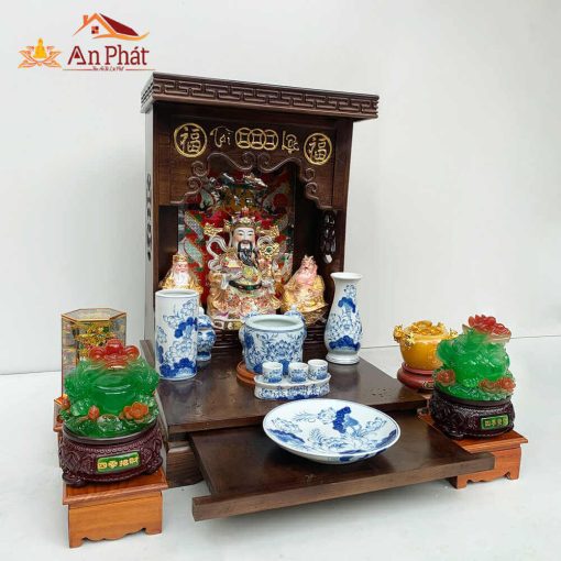 Mẫu bàn thờ ông địa thần tài hiện đại mái bằng TT641 4 Mẫu bàn thờ ông địa thần tài hiện đại mái bằng