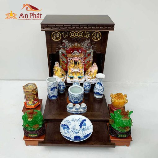 Mẫu bàn thờ ông địa thần tài hiện đại mái bằng TT641 5 Bộ bàn thờ ông địa thần tài mái bằng hiện đại