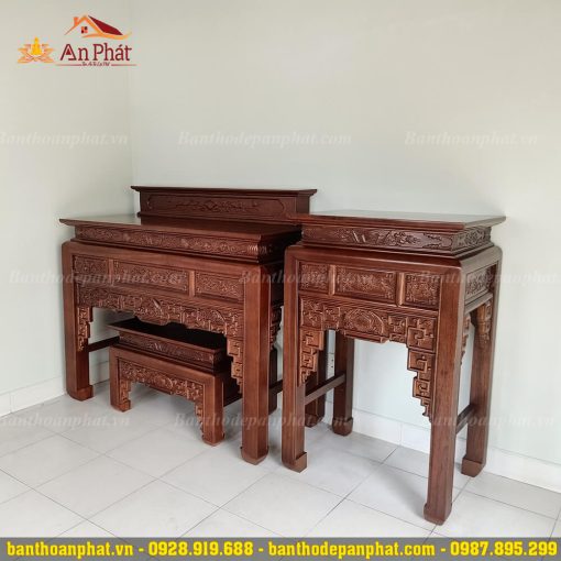 Án gian thờ Phật và gia tiên 2 tầng đẹp