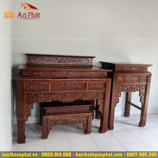 Bàn thờ Phật và gia tiên 2 tầng đẹp