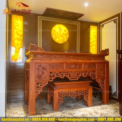 Phòng thờ đẹp gỗ hương cao cấp