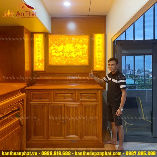 Tủ thờ 2 tầng gỗ hương cao cấp