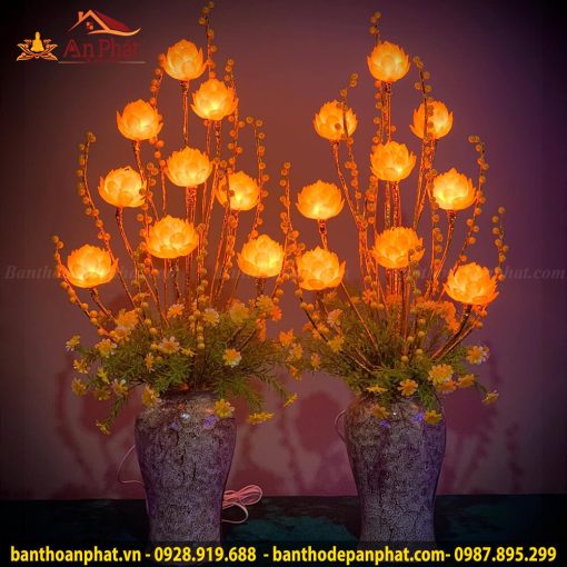 Bình bông đèn thờ bằng lưu ly DT869