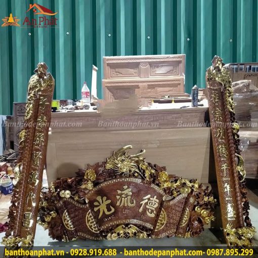 Bộ cuốn thư câu đối gia tiên đẹp CT3011