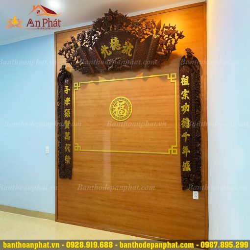 Bộ cuốn thư câu đối đức lưu quang mạ vàng