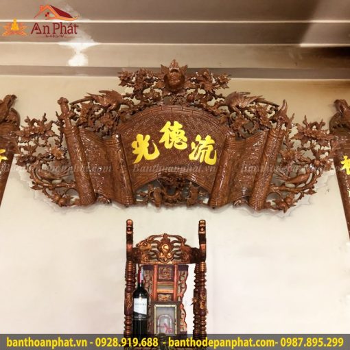 Bộ Cuốn Thư Câu Đối Gỗ Mít Ta CT3046