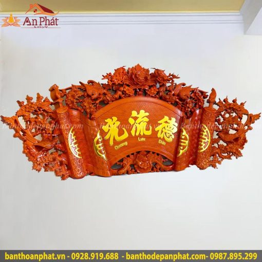 Cuốn thư đục tay gỗ hương cao cấp