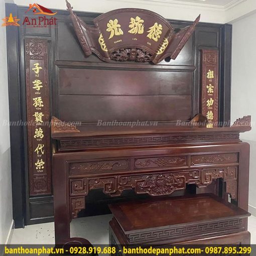 Cuốn thư câu đối gỗ gụ giá tốt nhất CT3030