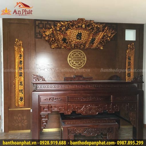 Cuốn thư câu đối sơn son thiếp vàng CT3023