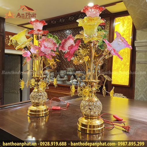 Đèn lưu ly 5 bông cao cấp DT863
