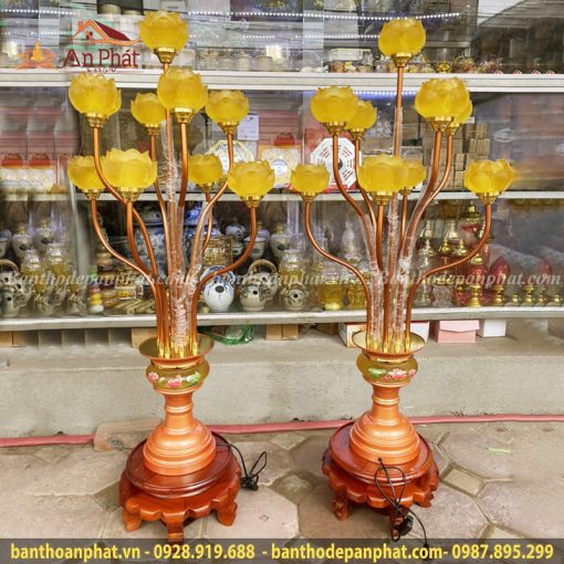 Đèn thờ bông sen 3 tầng mẫu DT843