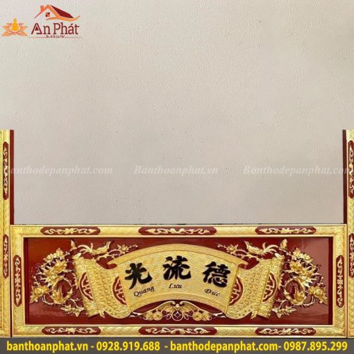 Hoành Phi Câu Đối Sơn Son Thiếc Vàng CT3054