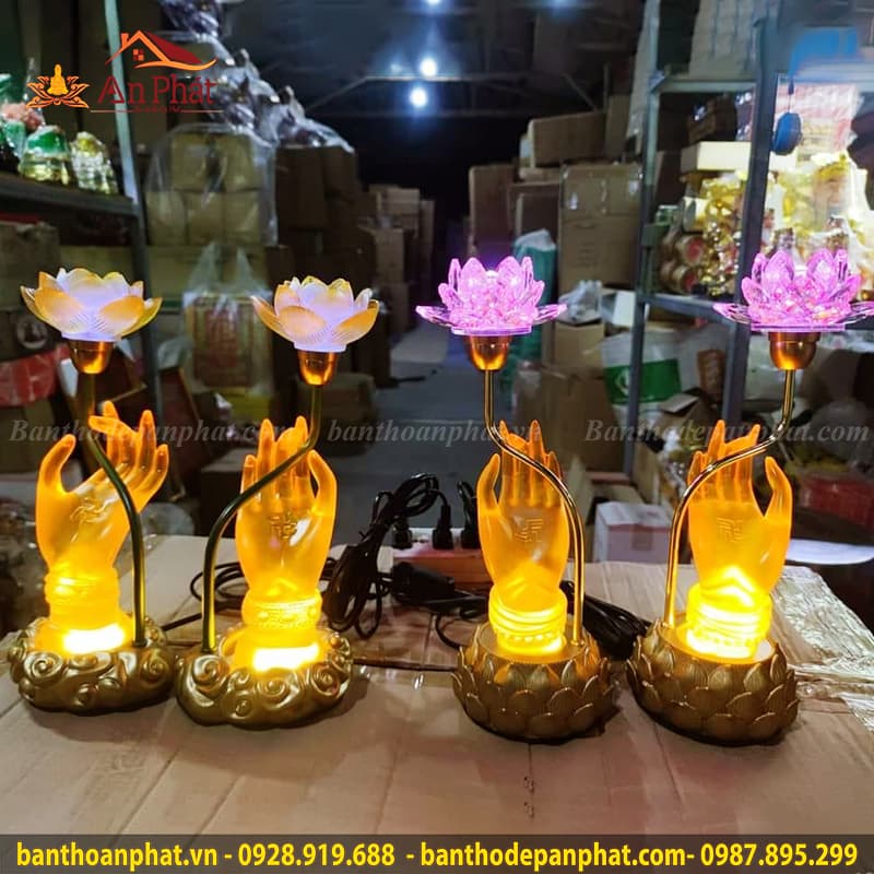 Mẫu đèn thờ đẹp nhất tay Phật Liên Hoa DT852