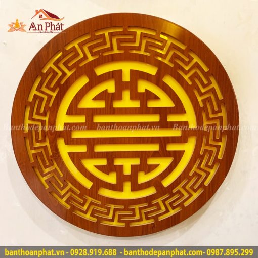 Mẫu đèn thờ hào quang chữ thọ DT849