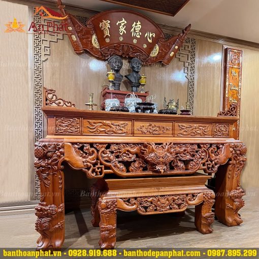 Phòng thờ sập thờ gỗ gụ cao cấp ST406