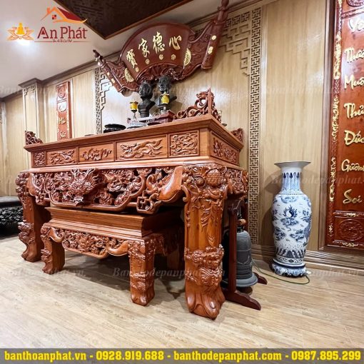 Mẫu phòng thờ đẹp gỗ gụ