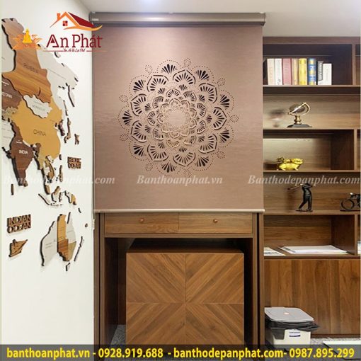 Rèm cuốn xuyên sáng họa tiết Mandala độc đáo mẫu RT2051