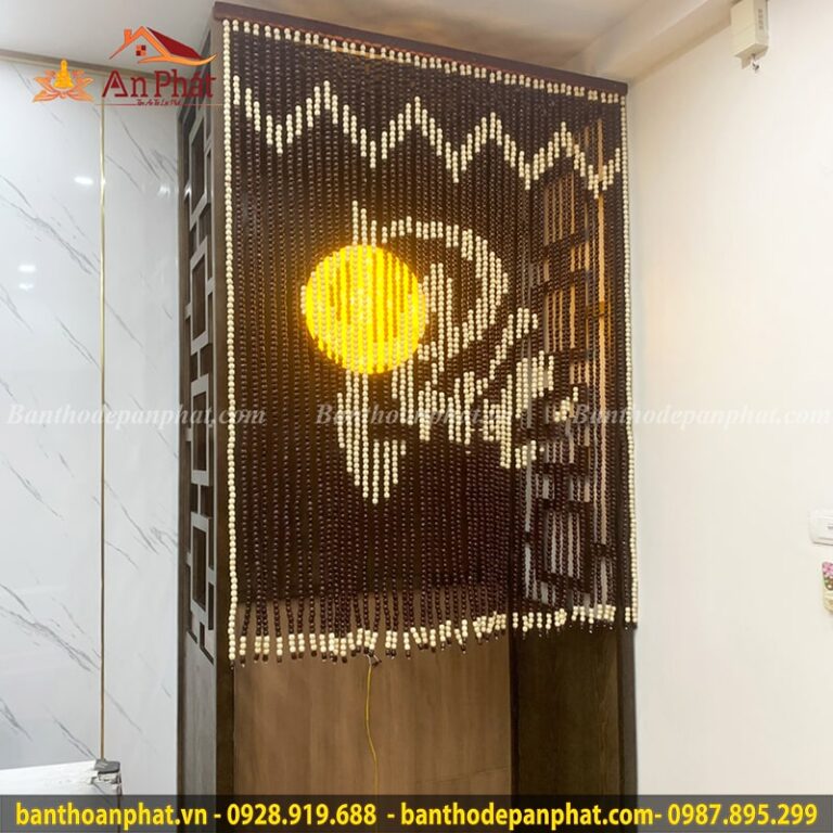 Rèm gỗ hạt họa tiết chữ Phúc mẫu RT2062