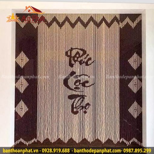 Rèm hạt gỗ giá rẻ mẫu chữ Phúc Lộc Thọ RT2069