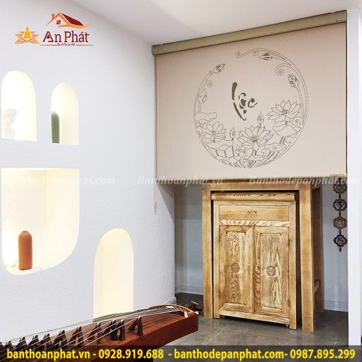 Rèm khắc Laze Hoa Sen chữ Lộc RT2056