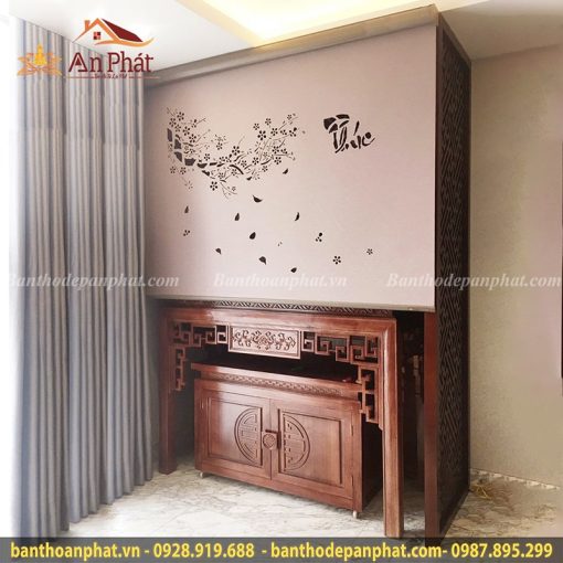 Rèm vải che bàn thờ đẹp họa tiết chữ Phúc RT2023