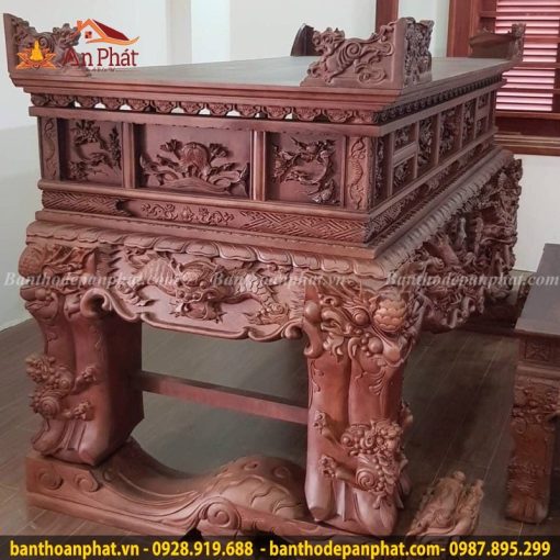 Sập thờ đẹp đục tứ linh gỗ gụ cao cấp ST451