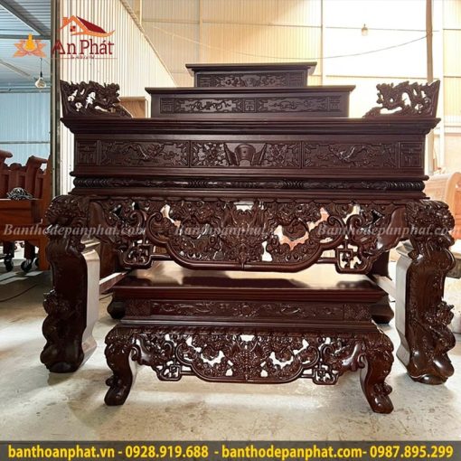 Sập thờ gỗ gụ Long Phụng cao cấp ST443