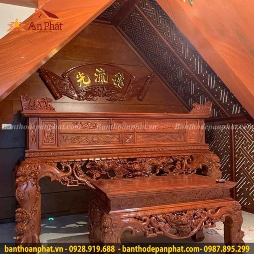 Sập thờ đẹp họa tiết chạm khắc tinh xảo
