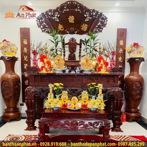 Sập thờ gỗ mít đẹp trang trọng ST450