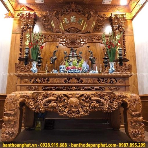Sập thờ gỗ mít mẫu mai điểu ST427