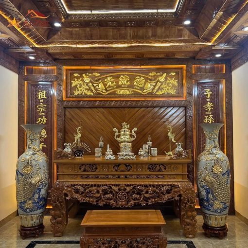 Sập thờ hiện đại gỗ gõ ST416